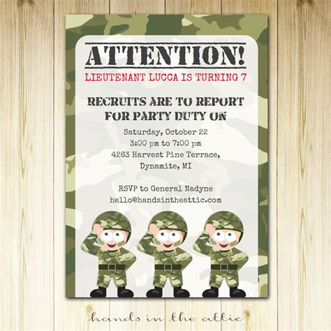 Military Invitation Templates Free